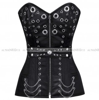 Czarny gothic gorset Cynthia