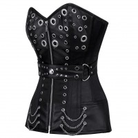 Czarny gothic gorset Cynthia