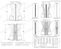 Czarny gothic gorset Cynthia