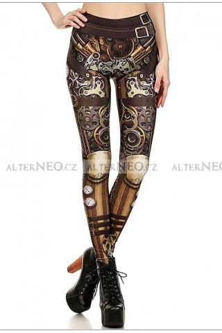 Steampunk legginsy Mechanical Gear