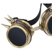 Steampunk Goggles okulary z kolcami mosiądz