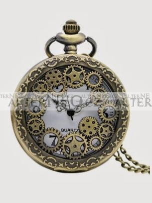 Velké Steampunk Vintage kapesní hodinky s ozubenými koly
